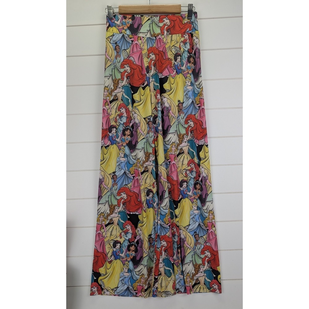 Disney Parks PRINCESS Pants Women Medium Wide Leg rule Jasmine Cinderella Belle